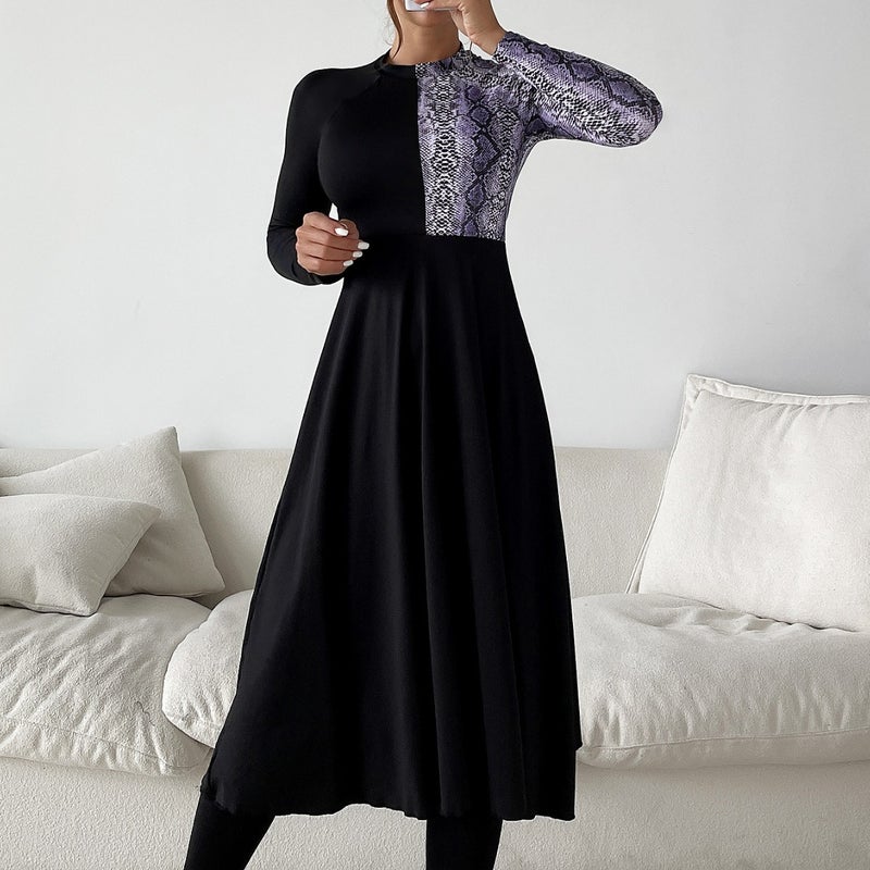 2022 New Modest Muslim Swimwear Ladies High-Neck Full Body Bikini Black - Image 5