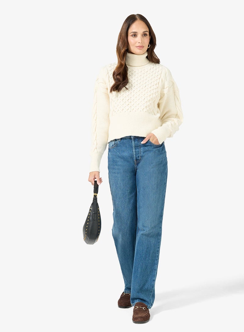 ELLA Chunky Turtle Knit Jumper - Image 4