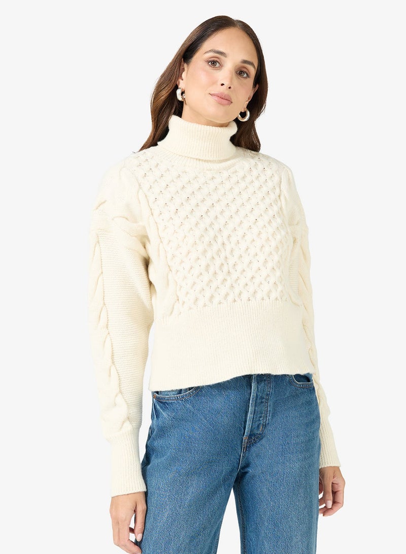 ELLA Chunky Turtle Knit Jumper - Image 1