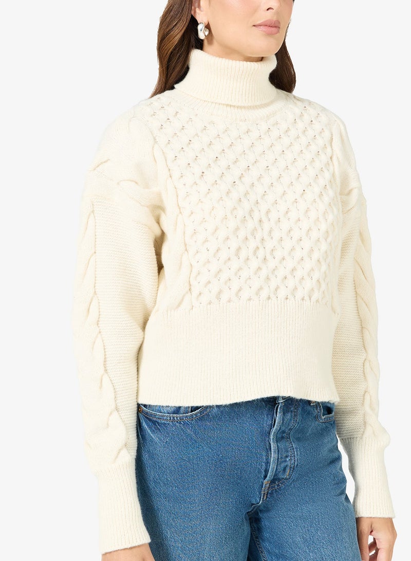ELLA Chunky Turtle Knit Jumper - Image 3