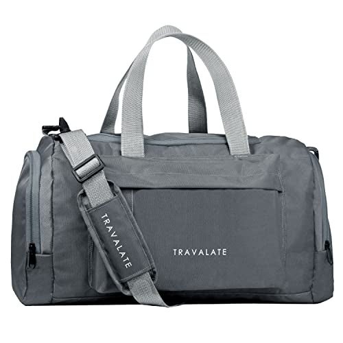 TRAVALATE Travel Duffle Luggage Bag Organizer | Multi Pocket Ultra-Light| Polyester 45 Lt| Men and Women | 21 X 09 X 11 Inch - Grey - Image 1