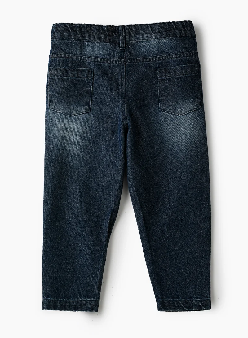 Jelliene Girls' Blue Washed Denim Jeans