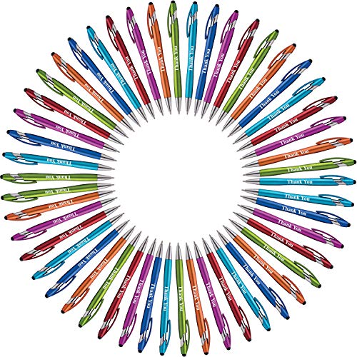 Express Pencils "Thank You" Gift Stylus Pens For All TouchScreen Devices - 2 in 1 Combo Pen for Events, Parties, Employee Appreciation & More (50 Pack) - Image 1