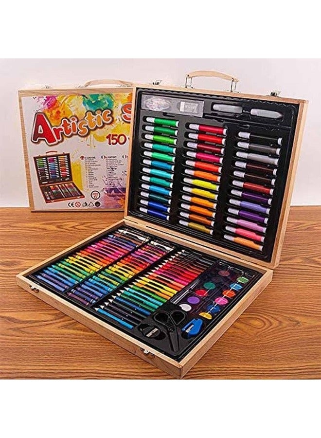 ARTISTIC 150 Piece Drawing Set, Kids Art Set for Drawing and Painting with Oil Pastel Watercolor Pencil for Girls and Boys, Professional Coloring Set for Kids Beginners and Adults - Image 2