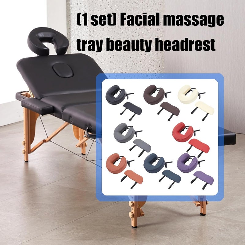 Beauty Bed Pillow with Soft PU Layer Contoured Design for Face Lightweighted Massage Table Accessory Face Massage Tray Pillow Face Tray - Image 2