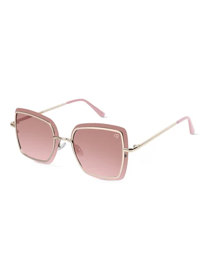 Woggles Latest & Stylish UV Protected Pink Square Sunglasses for Women