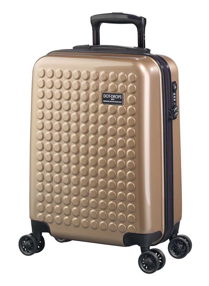 DOT-DROPS Chapter 2 PC Hardside Suitcase Trolley Carry-on Luggage 55 cm Cabin Champagne - Image 1