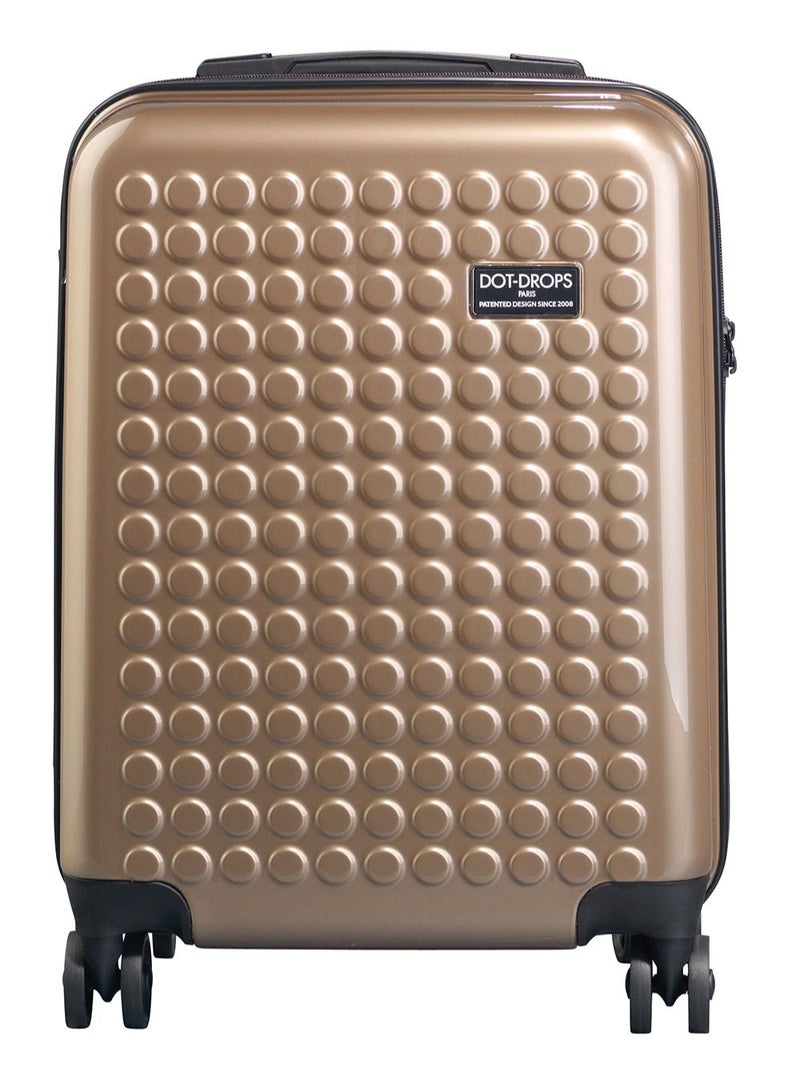 DOT-DROPS Chapter 2 PC Hardside Suitcase Trolley Carry-on Luggage 55 cm Cabin Champagne - Image 2