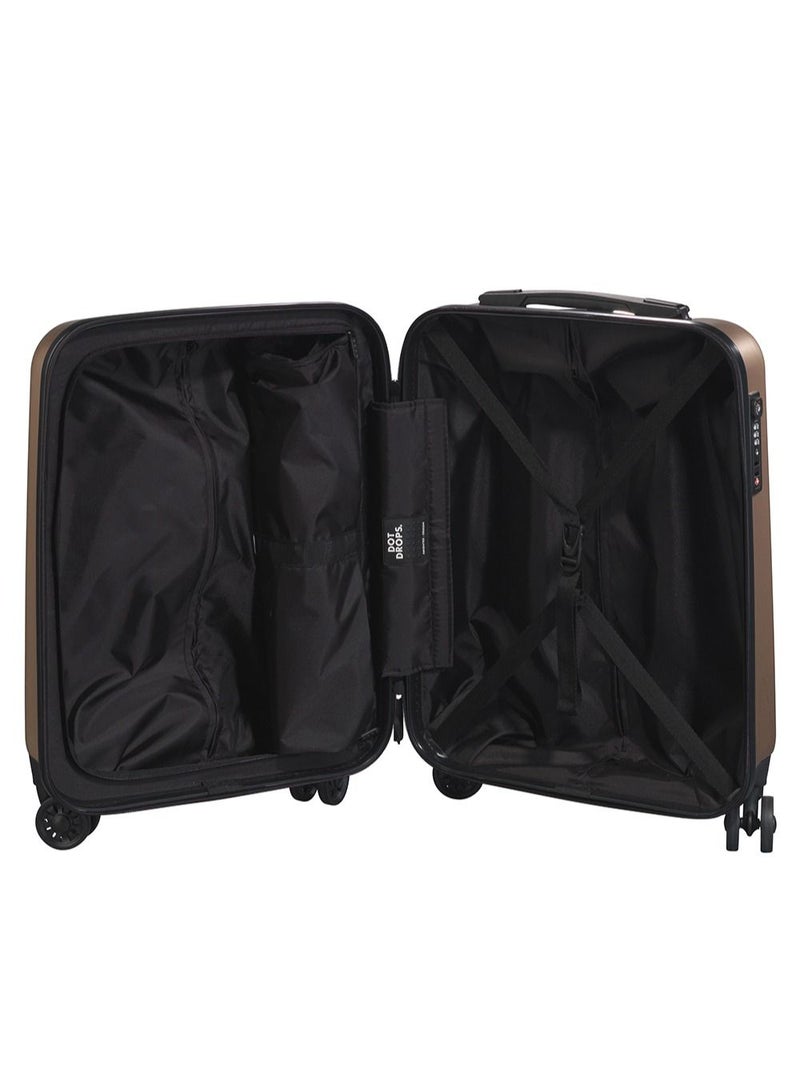 DOT-DROPS Chapter 2 PC Hardside Suitcase Trolley Carry-on Luggage 55 cm Cabin Champagne - Image 5