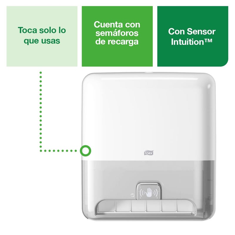 Tork Matic Paper Towel Dispenser, Intuition Sensor, White, Elevation, H1, non-contact One-at-a-Time dispensing, 5511202 - Image 3
