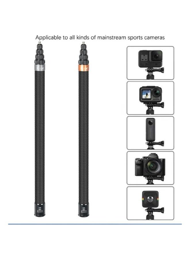 118"/3.0m Invisible Carbon Fiber Selfie Stick 9.8ft Extended Pole Applicable To All Kinds Of Mainstream Sports Cameras - Image 3