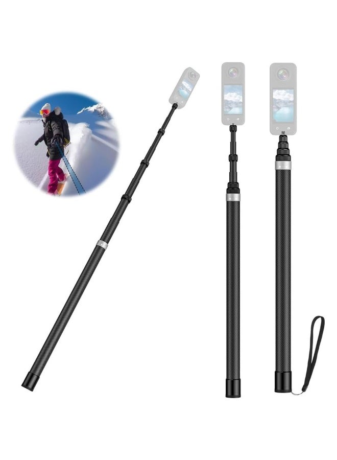 118"/3.0m Invisible Carbon Fiber Selfie Stick 9.8ft Extended Pole Applicable To All Kinds Of Mainstream Sports Cameras - Image 1