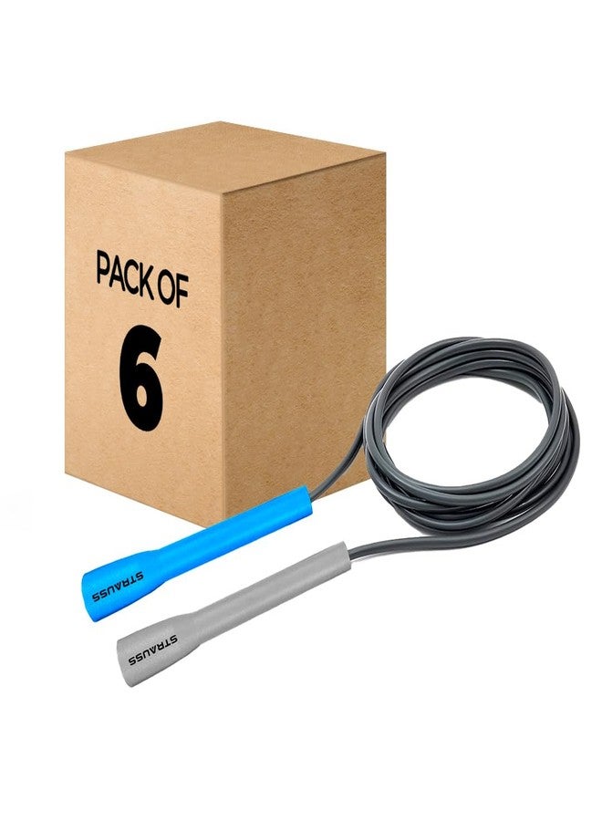 Strauss Skipping Rope, (Grey/Blue) | Pack of 6 - Image 1