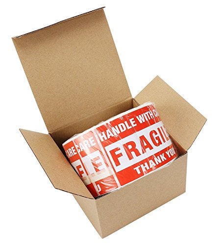 SJPACK Fragile Stickers 3'' x 5'' 1 Roll 500 Labels Fragile - Handle with Care - Thank You Shipping Labels Stickers (500 Labels/Roll) - Image 3