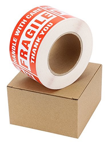 SJPACK Fragile Stickers 3'' x 5'' 1 Roll 500 Labels Fragile - Handle with Care - Thank You Shipping Labels Stickers (500 Labels/Roll) - Image 2