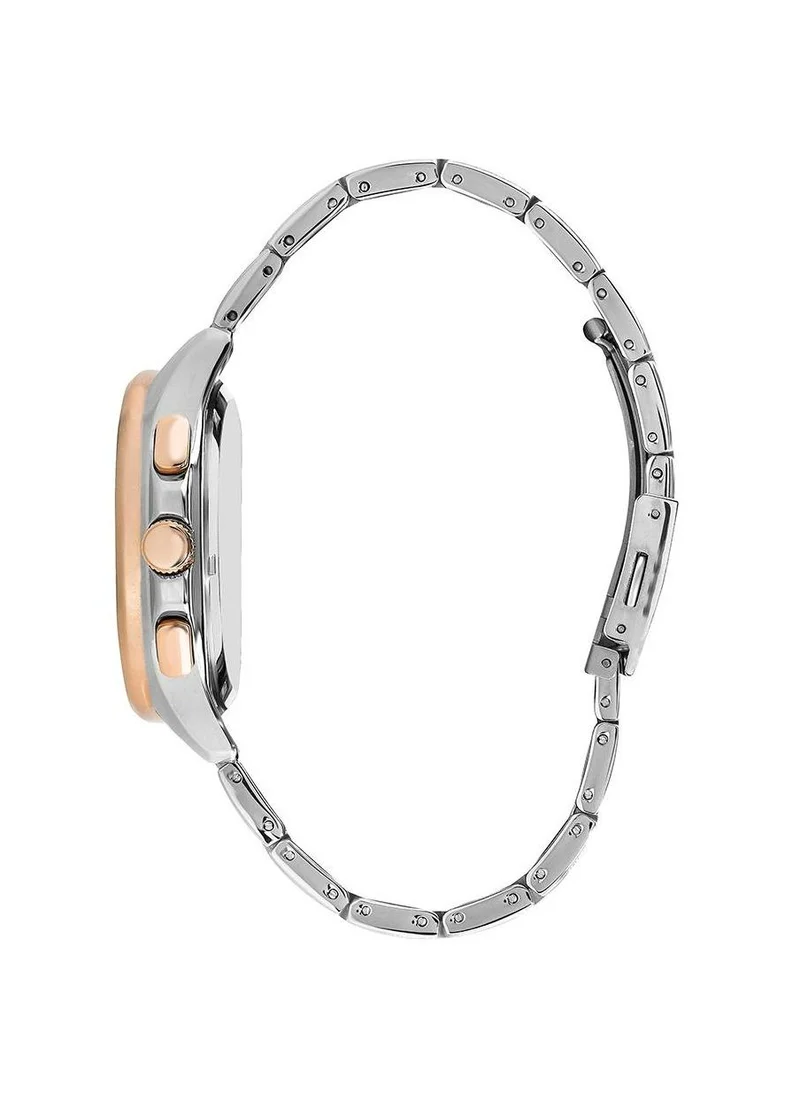 بيفرلي هيلز بولو كلوب Beverly Hills Polo Club Men's VX9JE1 Movement Watch, Multi Function Display and Metal Strap - BP3212X.590, Silver