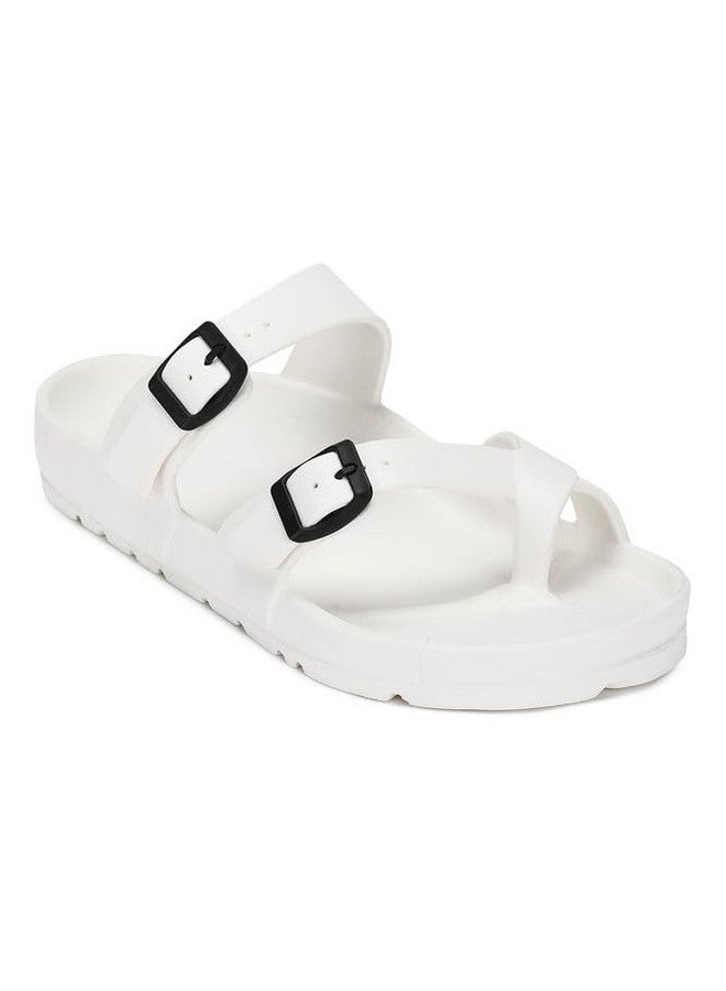 PARAGON K3408G Slippers for Men | Comfortable, Lightweight, Durable Flip Flops with Rubberised EVA Sole | Easy Washable Slip Ons | Ideal for Everyday Use White - Image 1