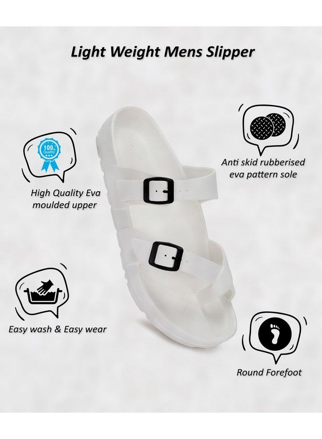 PARAGON K3408G Slippers for Men | Comfortable, Lightweight, Durable Flip Flops with Rubberised EVA Sole | Easy Washable Slip Ons | Ideal for Everyday Use White - Image 5