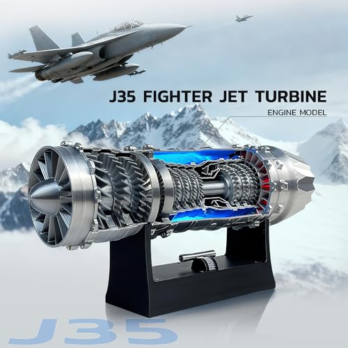 HI-REEKE HIREEKE Jet Engine Model Kit J35 Aircraft Turbofan Engine Model 3D Printing Toy for Teen - Image 5
