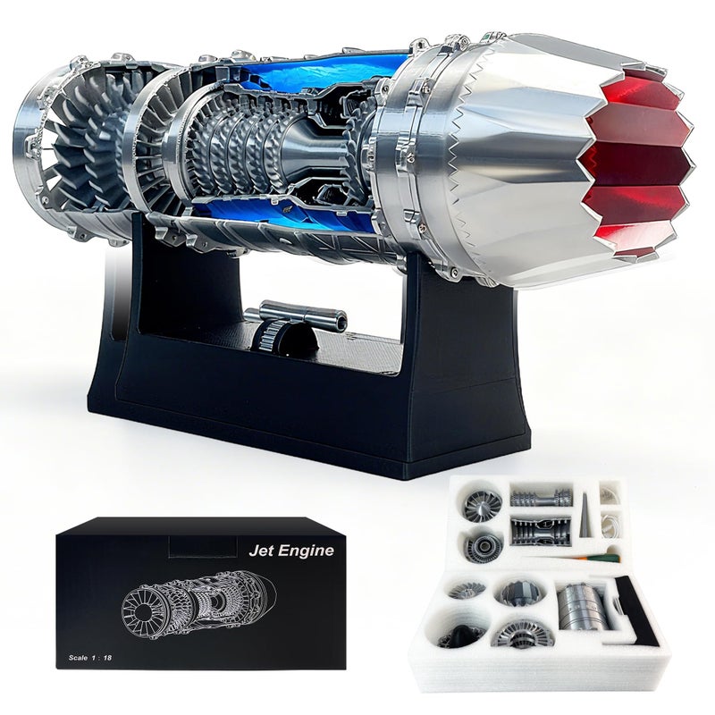 HI-REEKE HIREEKE Jet Engine Model Kit J35 Aircraft Turbofan Engine Model 3D Printing Toy for Teen - Image 3
