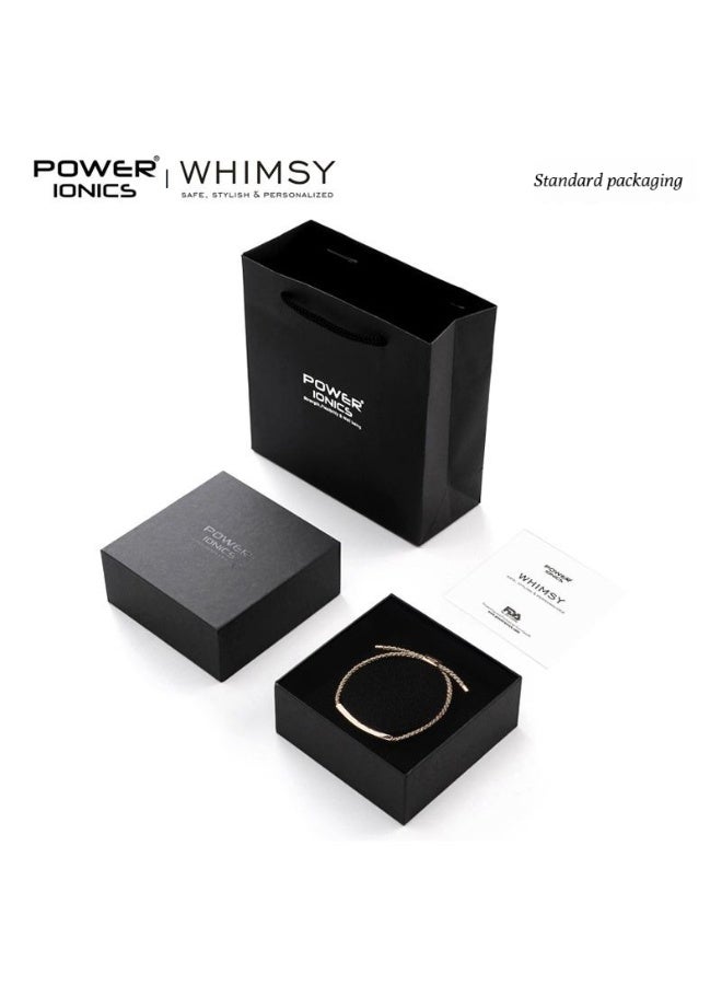 POWER IONICS Pine Luxury Versatile 18K Rose Gold Commemorative Bracelet - For Both Men and Women - Couple's Red String - Image 3