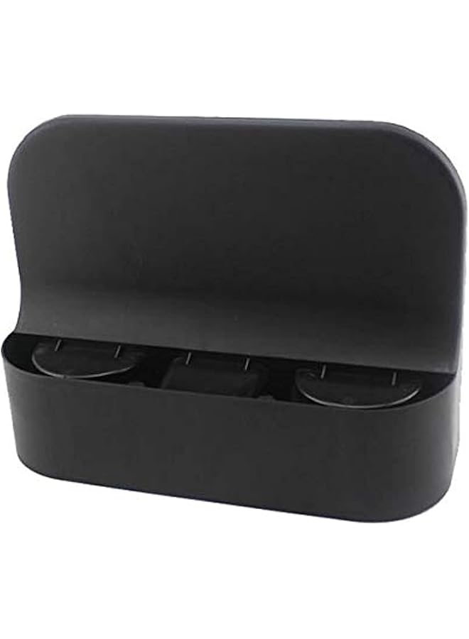 حامل مشروبات وجيب جانبي لوحدة التحكم في القهوة مع فتحة قلم، منظم للمقعد الأمامي للسيارة ووحدة التحكم في السيارة وفجوة المقعد وحامل الأكواب/الهاتف المحمول وصندوق تخزين جيب قفص لجمع القهوة للسيارة