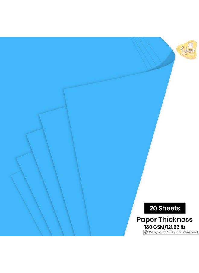 Lakeer Lakeer A4 Color Paper 20 Sheets (Sky Blue) Premium Colour 180 GSM Pack for Copy Printing, DIY Art & Craft, Projects, Decoration, Other Office Printing.  - Image 3