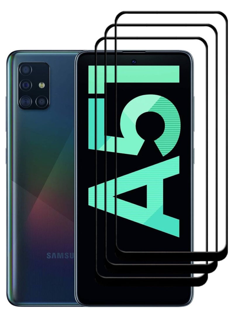 ACLIX 3 Pieces Antistatic ESD Dustproof Premium Quality High Definition Tempered Glass Screen Protector Designed For Samsung Galaxy A51 - Image 1