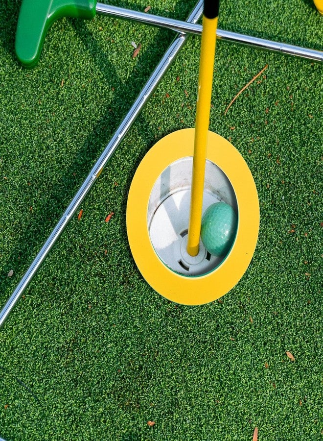 HANABASS Golf Putting Cup Ring, Portable Practice Hole for Indoor Outdoor Training, Target Disc for Backyard Office Putting Green, High Visibility Yellow - Image 3