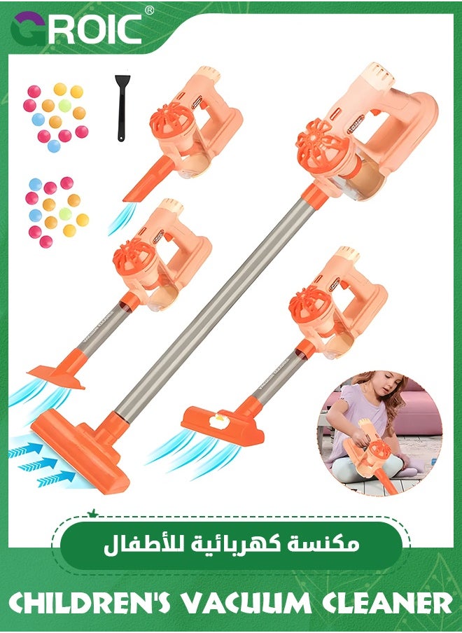 GROIC 3-in-1 Kids Vacuum That Really Works,Electric Vacuum Toy with Lights and Sounds,Perfect Pretend Play Cleaning Toy for Toddlers,Fun Kids Working Toy Vacuum Cleaner for Realistic Play  - Image 1