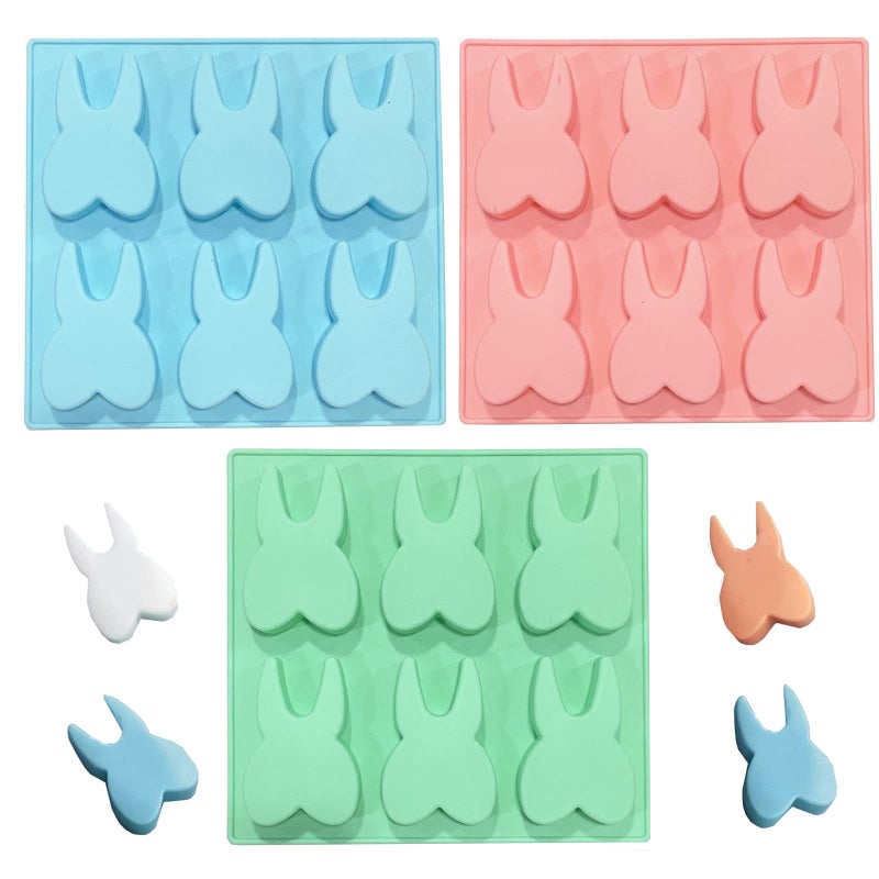 DDlife 3 Pcs Tooth Silicone Mold Teeth Shape Novelty Ice Cube Tray Chocolate Mold Candy Mold Mini Soap Mold Cake Baking Pan1Blue1Green1Pink