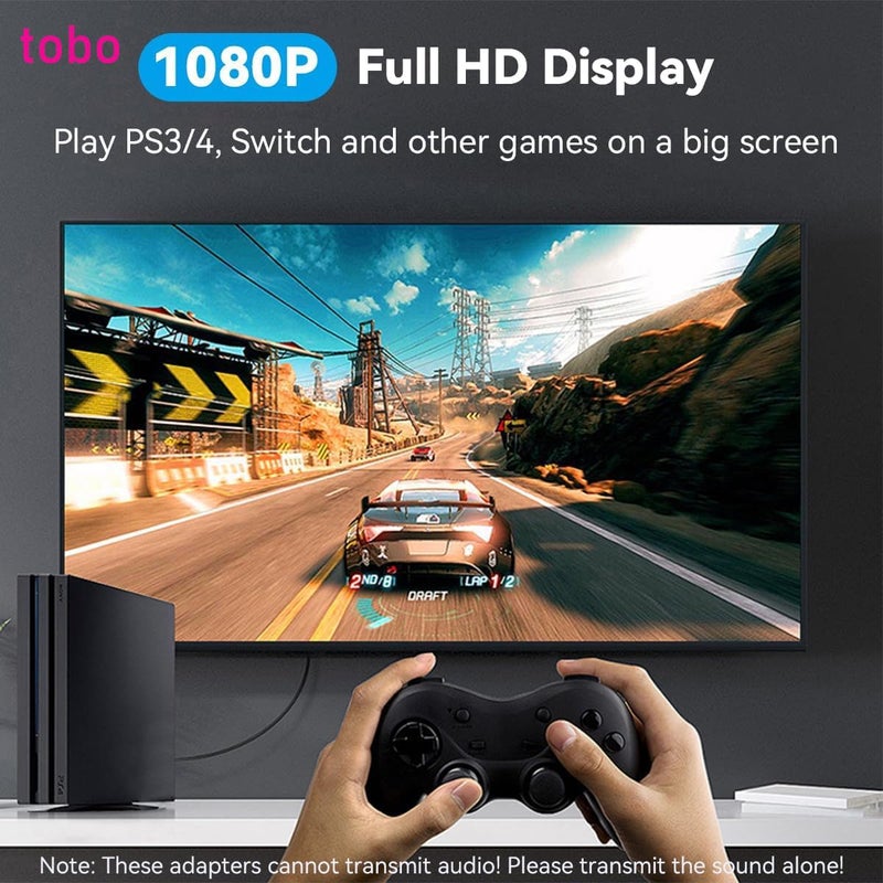 Tobo DVI to HDMI Adapter Bi-Directional DVI Male to HDMI Female Converter, DVI-D 24+1Male to HDMI Female High Speed Adapter C Support 1080P for HDTV Plasma DVD Projector Computer (TD-447H) - Image 4