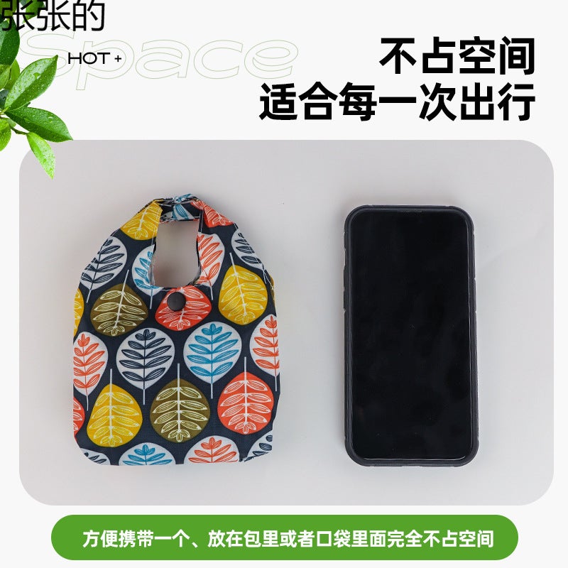 New Waterproof Large Capacity Folding Shopping Bag Printed Portable Handbag Environmentally Friendly Storage Bag - Image 4