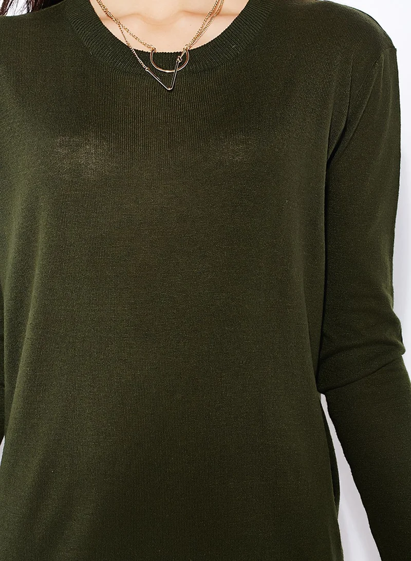 Lumière Timing Asymmetrical Sweater Dress