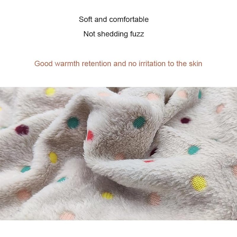 Loquat 1 Pack 3 Blankets Super Soft Cute Dot Fluffy Fleece Pattern Pet Blanket Flannel Throw for Print DesignDog Puppy Cat Beige/Brown/Pink (76x52cm) - Image 3