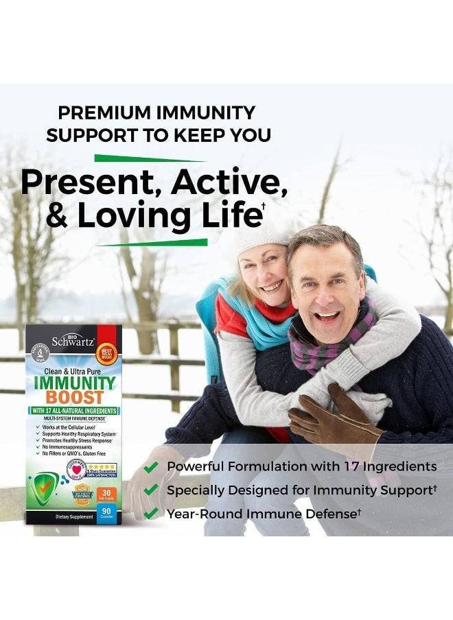 (90 Capsules) - Immunity Boost Supplement with Elderberry, Vitamin A, Echinacea & Zinc - Once Daily Multi-System Immune Defence - Promotes Healthy Stress Response - Supports a Healthy Respiratory System - pzsku/ZBF13B344107D5E70DCCCZ/45/_/1741000325/2813ab3d-7cf6-4373-9bf8-1394c29b4582