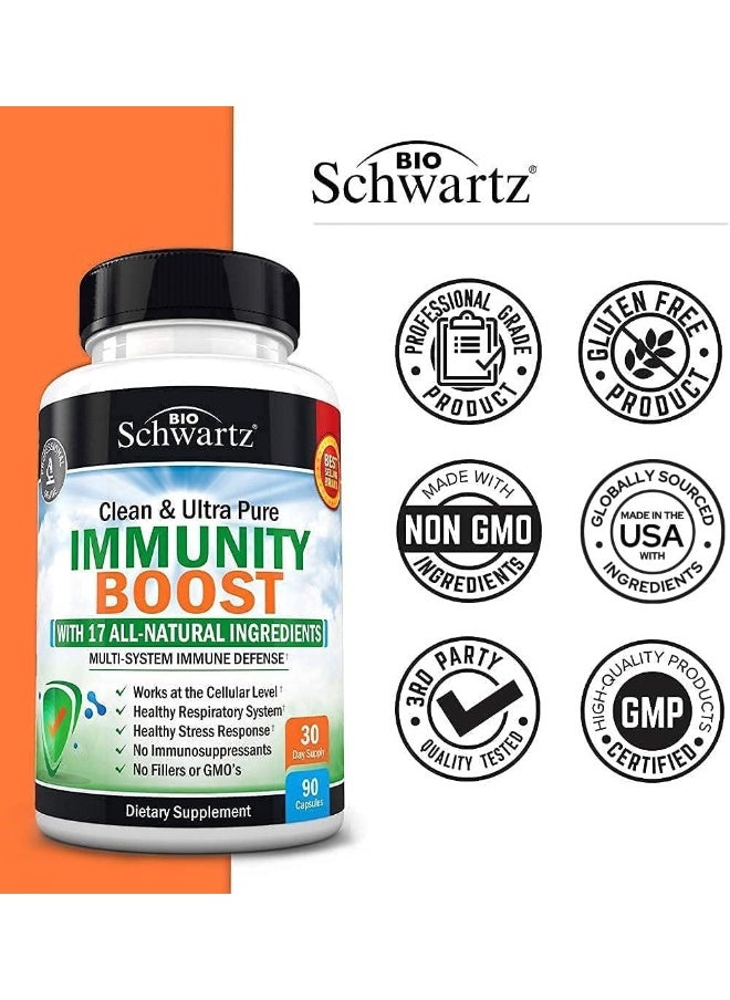 (90 Capsules) - Immunity Boost Supplement with Elderberry, Vitamin A, Echinacea & Zinc - Once Daily Multi-System Immune Defence - Promotes Healthy Stress Response - Supports a Healthy Respiratory System - pzsku/ZBF13B344107D5E70DCCCZ/45/_/1741000338/3f64aaab-bf56-4da7-ae2d-cfe8752b1113