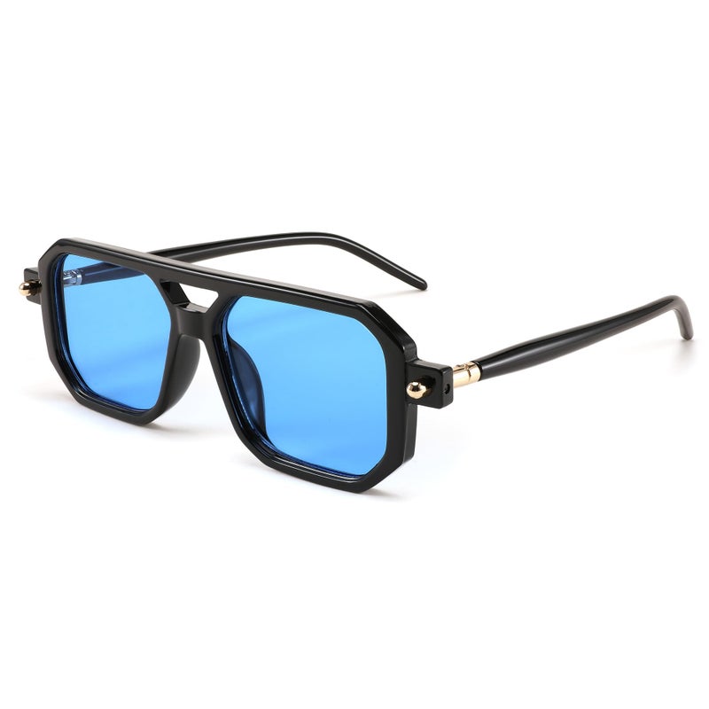 FEISEDY Vintage Square 70s Flat Aviator Sunglasses Women Men Classic Retro Stylish Frame UV400 Sunglasses B2622 - Image 1