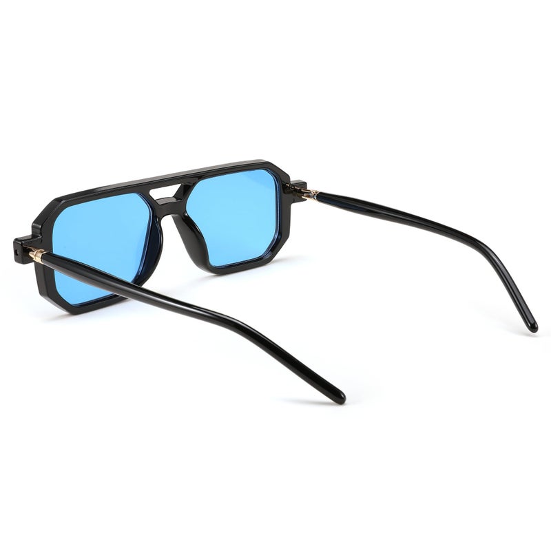 FEISEDY Vintage Square 70s Flat Aviator Sunglasses Women Men Classic Retro Stylish Frame UV400 Sunglasses B2622 - Image 3