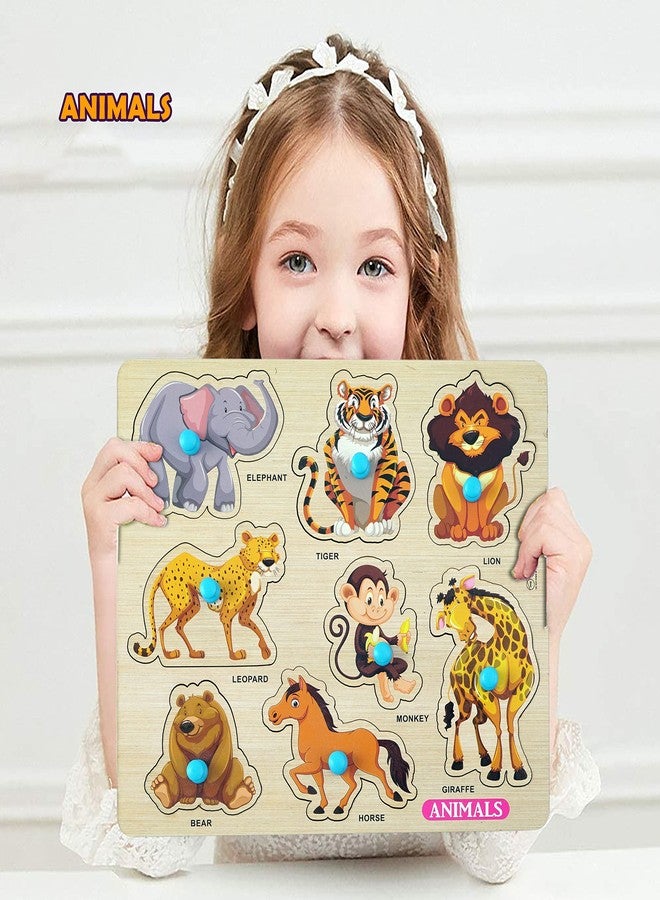 HIGHROOF® Kids Fort Pre Nursery Educational Jigsaw Puzzles for Adults Kids Learning Toys Kit Board Game 4 pcs Set of Birds Animals Human Body Parts & Vegetables Educational Toy - Image 2