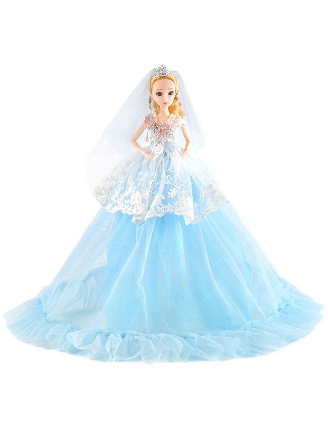 Scenery Doll Children Girls Toy Training Organization Gift Box Packaging Rubber Cartoon Doll Children Aged 4-6-Color:MHJ300 Bright Blue-Height:45cm With Gift Box - Image 1
