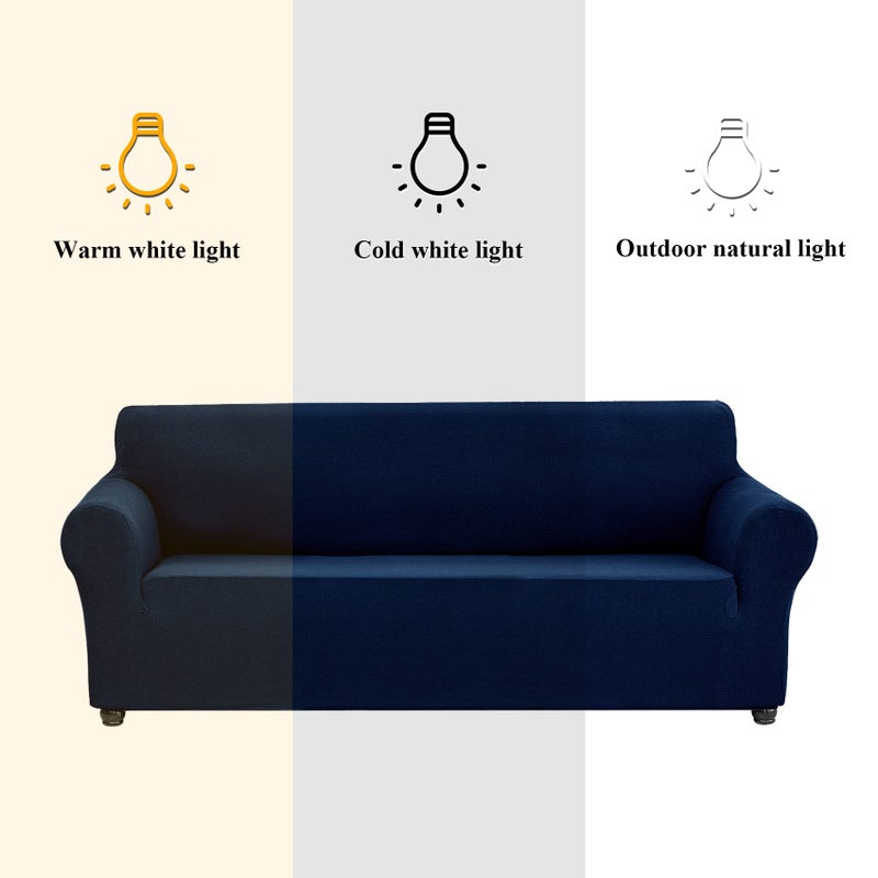 Joccun Stretch Chair Couch Cover,1-Piece Sofa Slipcover Spandex Jacquard Fabric Sofa Covers with Elastic Bottom,Washable Furniture Protector for Dogs,Cats,Kids(Armchair,Navy) - Image 3