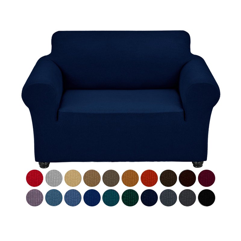 Joccun Stretch Chair Couch Cover,1-Piece Sofa Slipcover Spandex Jacquard Fabric Sofa Covers with Elastic Bottom,Washable Furniture Protector for Dogs,Cats,Kids(Armchair,Navy) - Image 1