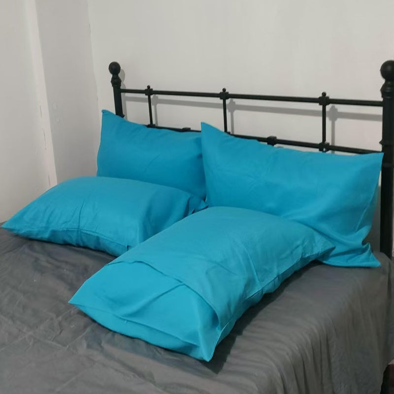 LEISUREWEEK Premium Queen Pillowcases 4 Pack - Blue Standard - Ultra Soft 1800 Thread Count Microfiber- Double Brushed - Allergies Free - Wrinkle Resistant Pillowcase - Image 5