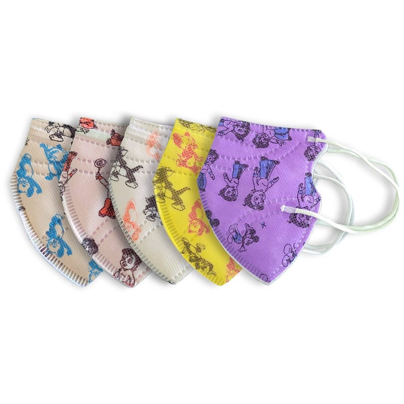 C-Cure Kids N95 Mask For 8-12 Years Reusable 5 Layer Face Mask For Kids Boys And Girls Mask N95 Mask For Kids Disposable Use And Throw Masks (Multicolor) - Image 4