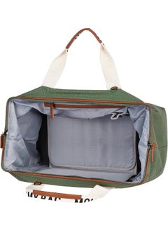 CHILDHOME Mommy Bag, Changing Bag, Maternity Bag, Travel Bag, Large Capacity, Changing Mat, Adjustable Shoulder Strap, Compartment, Insulated Pocket, Suitcase Passage, Signature Collection Green  - Image 5