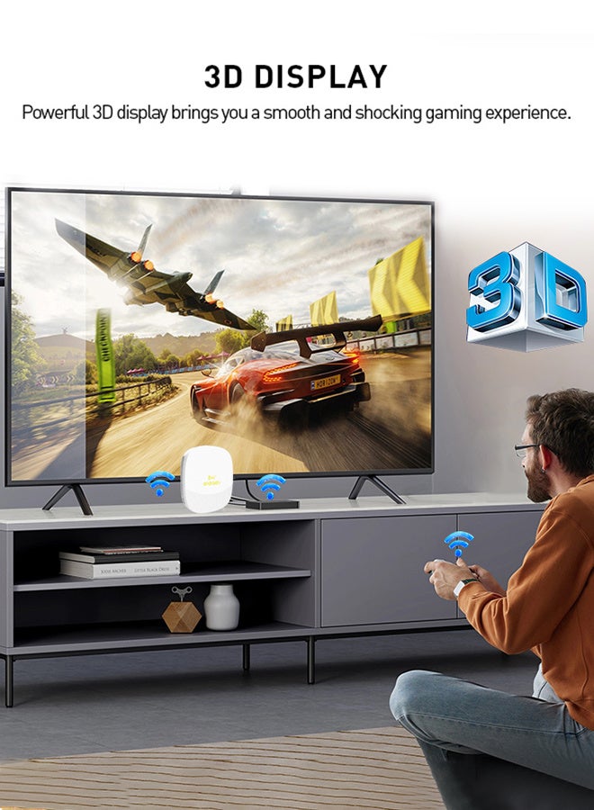 TV98 Android 14.0 Smart TV Box 4G/64G 2.4G 5G Dual WIFI 6 BT5.0 H.265 8K UHD Media Player Set Top Boxes(White) - Image 5