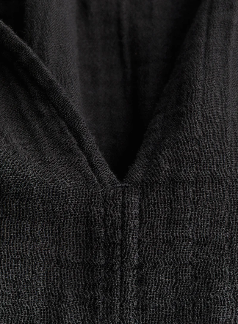 اتش اند ام Textured V-Neck Dress
