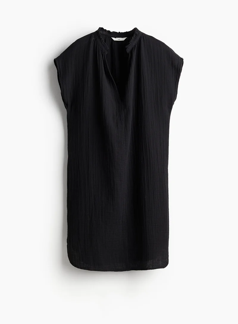 اتش اند ام Textured V-Neck Dress