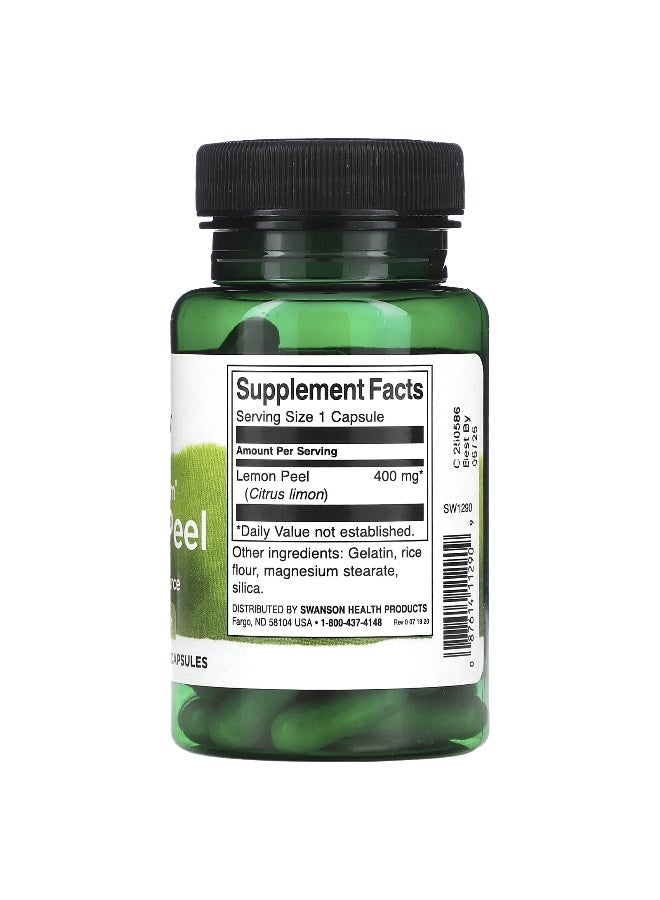 SWANSON Swanson, Full Spectrum Lemon Peel, 400 mg, 60  Capsules  - Image 2